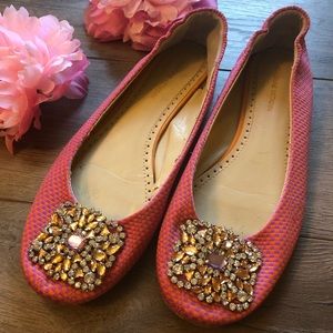 •Adrienne Vittadini• rhinestone square flats